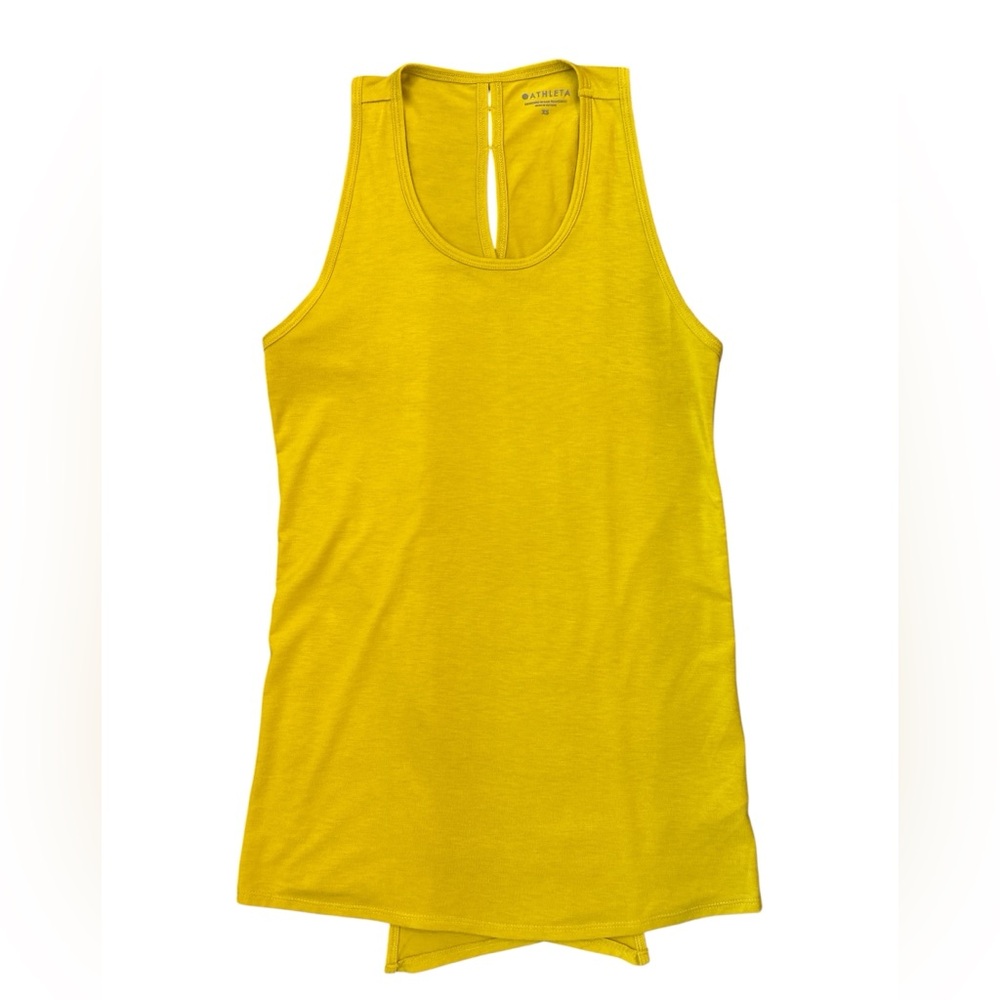 Athleta top.  Size XS. Mustard yellow.  Criss cross back.